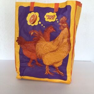 TRADER JOES SOLD OUT ORANGE CHICKEN REUSABLE SHOPPING TOTE NWT